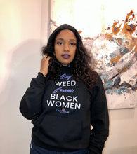 Load image into Gallery viewer, Buy Weed From Black Women Hoodie- Black &amp; Purple SALE
